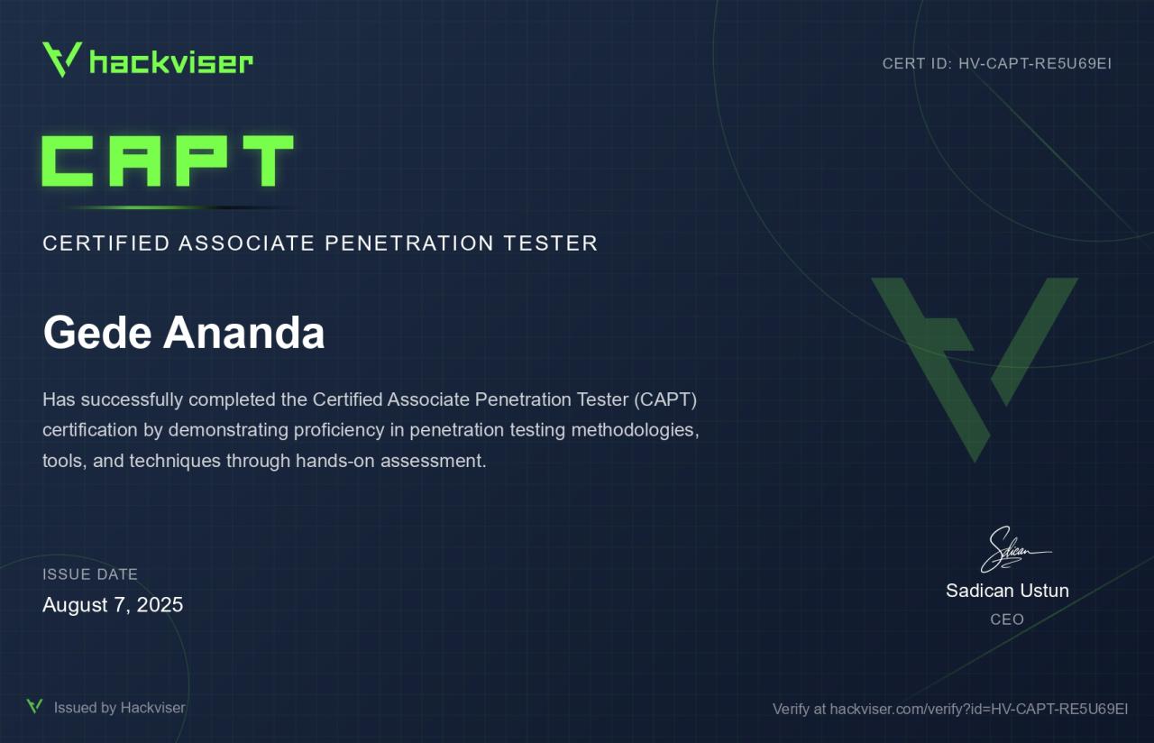 Certified Associate Penetration Tester