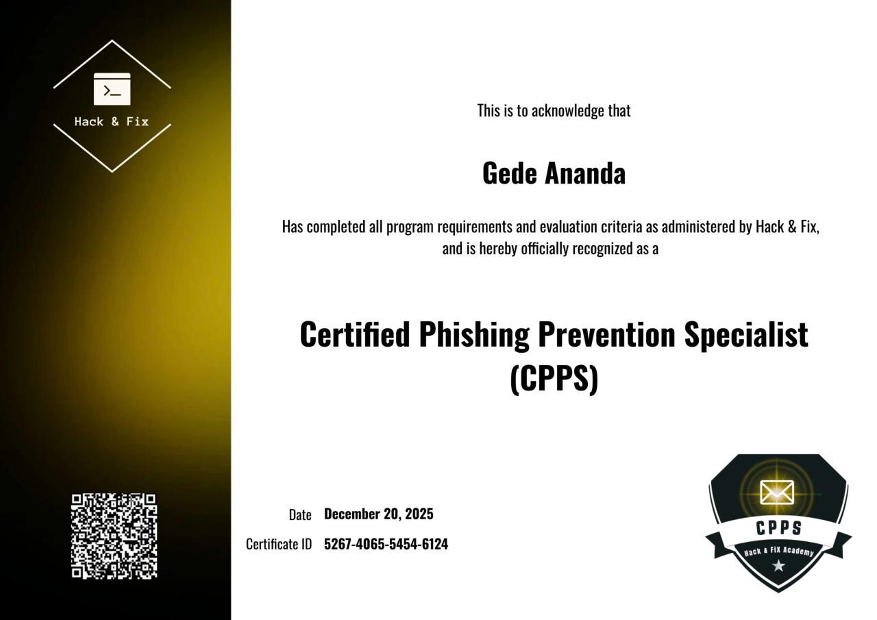Certified Phising Prevention Specialist