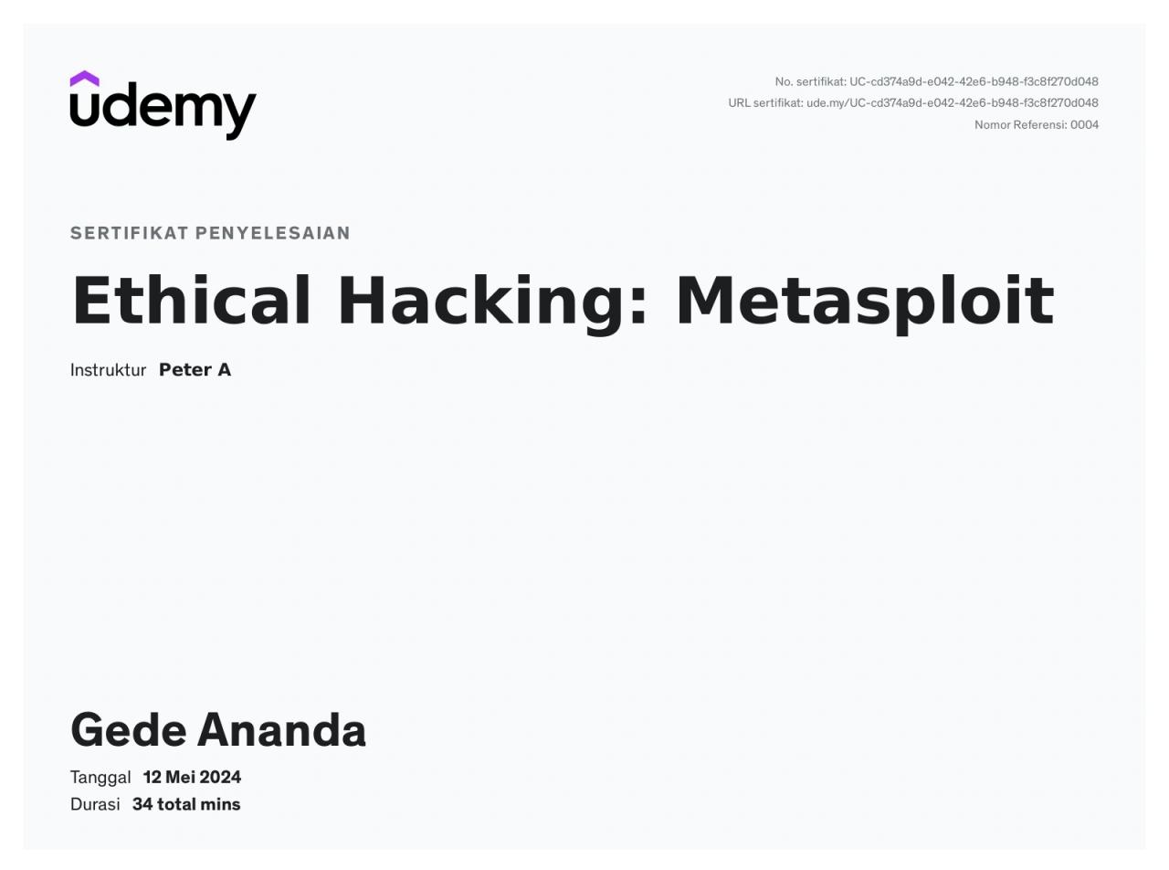 Ethical Hacking: Metasploit