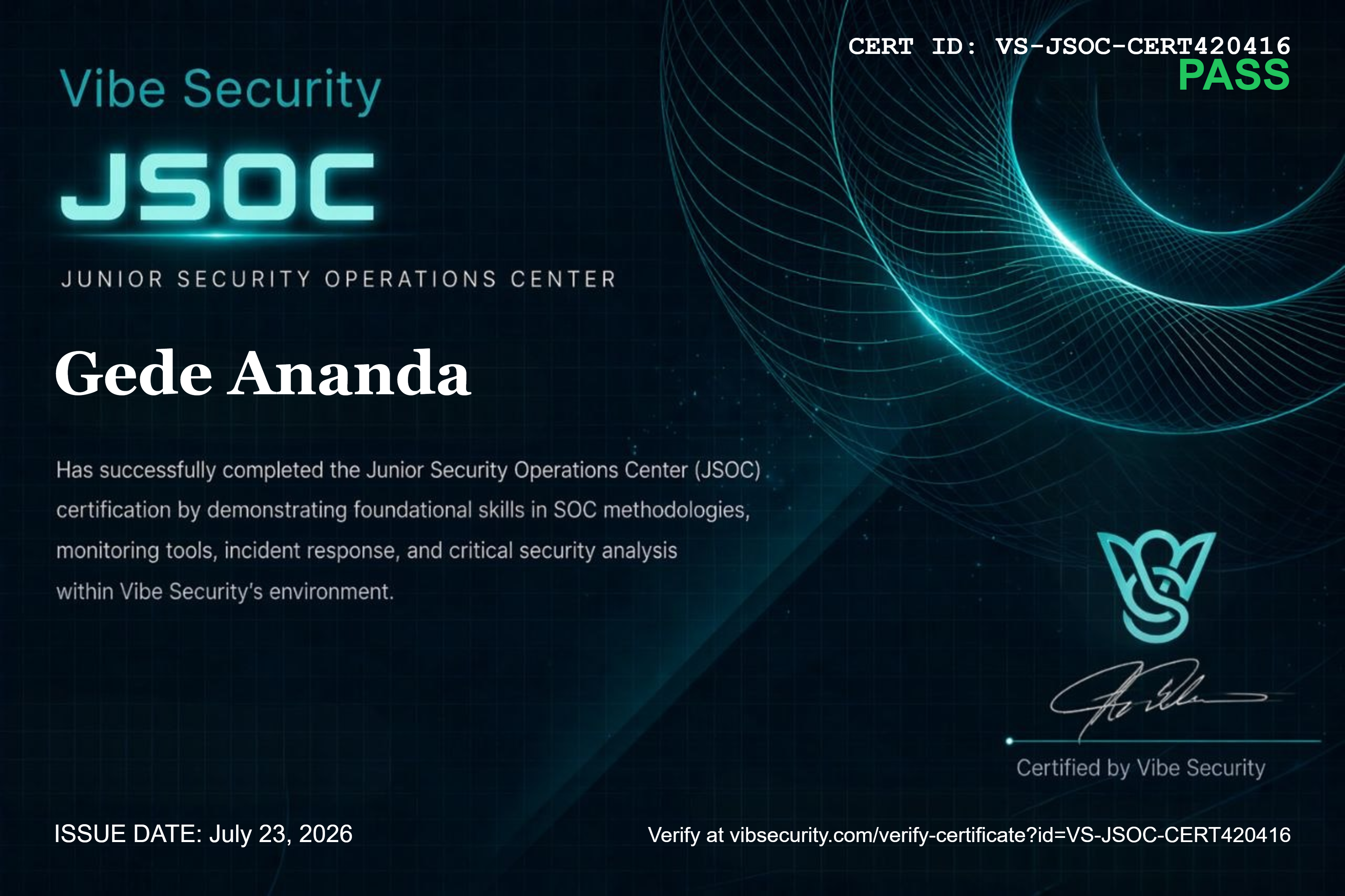 Junior Security Operation Center